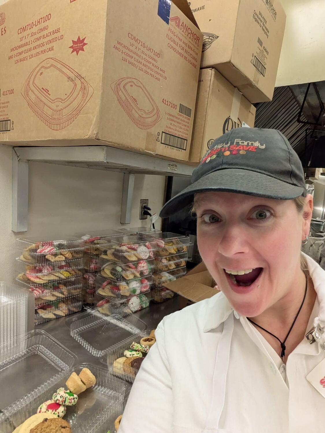 Bakery selfie between tray runs
