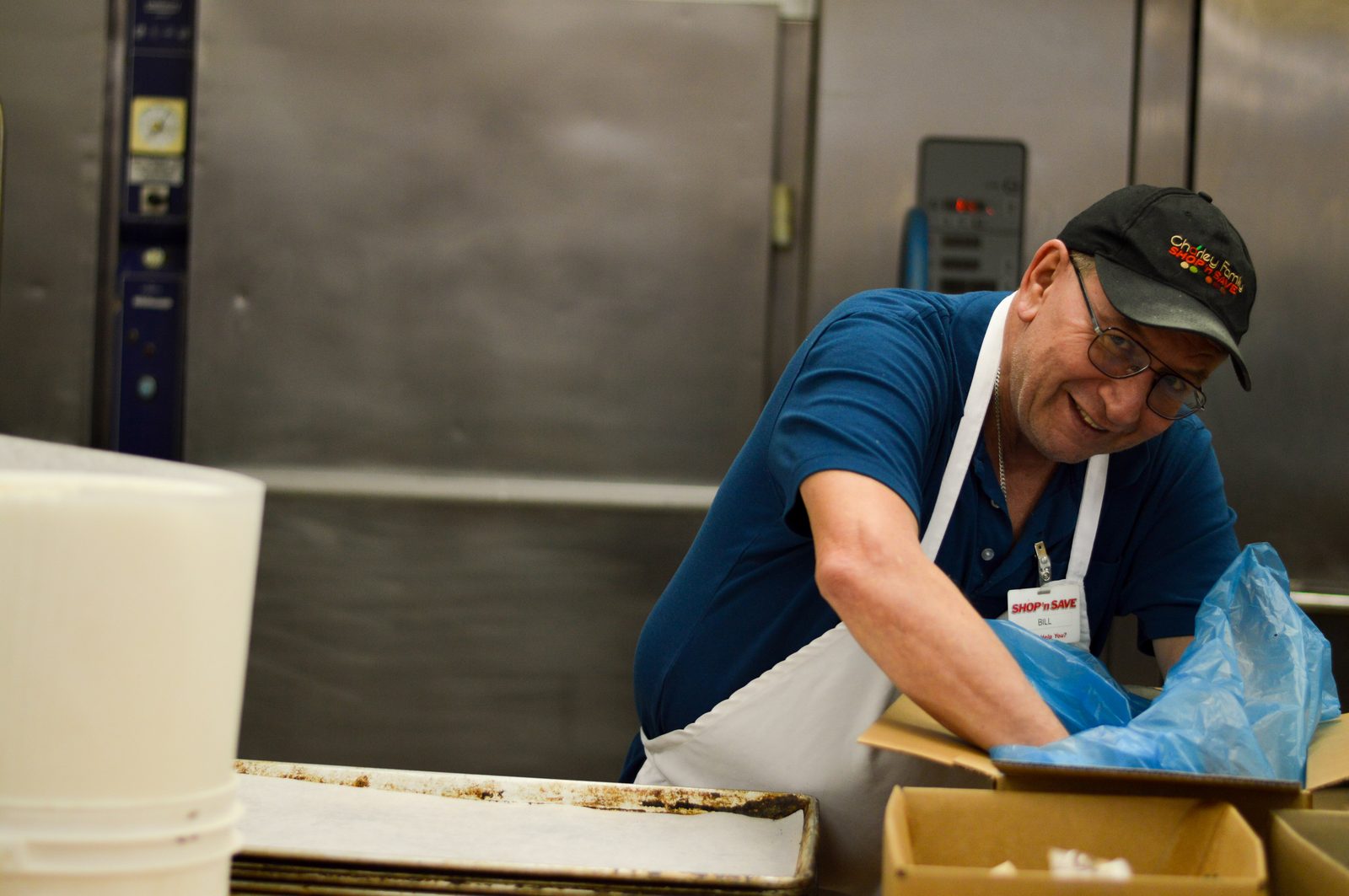 Bill hard at work in the bakery