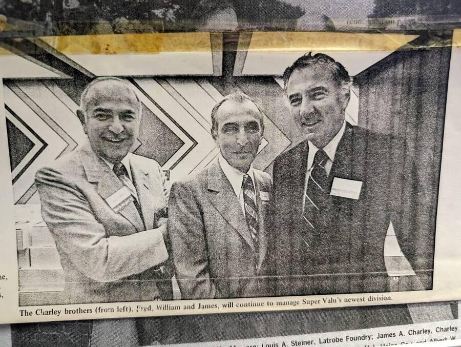 Newspaper clipping - the Charley brothers Fred, William, and James in the news