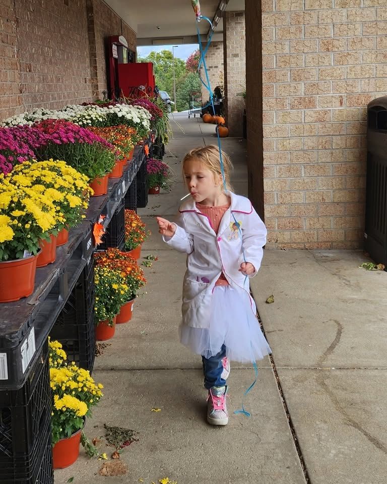 Sophia Charley walking the floral department at Route 66 - maybe generation five?